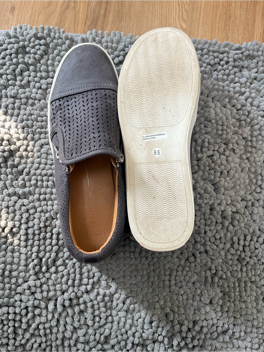 Men's Slip-On Casual Shoes in Charcoal Gray